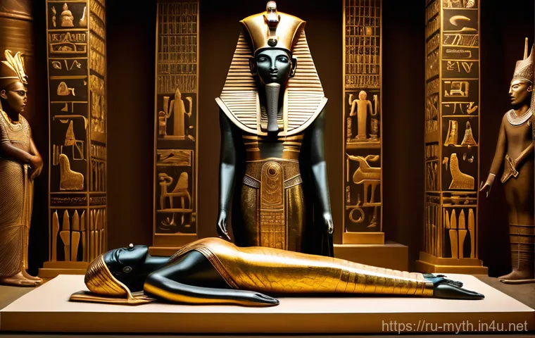 호루스와 세트의 전투 - **Isis's Grief and Magical Resolve:**
A poignant scene depicting Isis, the goddess of magic and ...